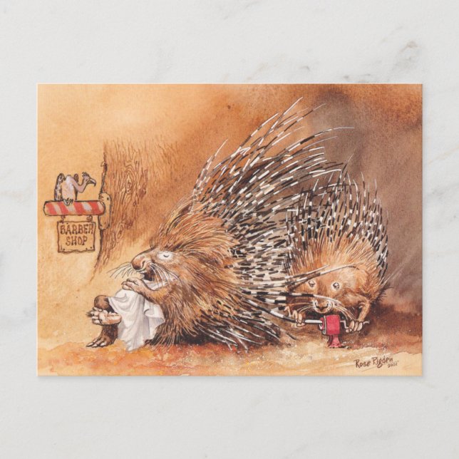 ungewöhnlicher Haarschnitt Postkarte (Vorderseite)