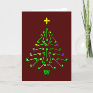 Ungewöhnlicher moderner Pixelkunst Weihnachtsbaum Feiertagskarte