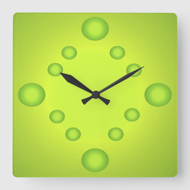 Ungewöhnlicher Pop Kunst Limone Sonnen Uhr Grün 4 (Vorderseite)