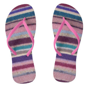 ungewöhnlicher Vintager Stripey Flip Flops