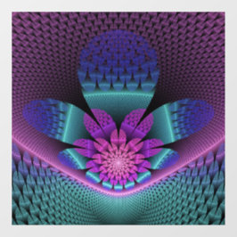 Ungewöhnliches Gemustertes Fantasy Blume Fraktal Fensteraufkleber