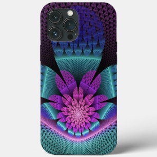 Ungewöhnliches gemustertes farbenfrohes Fantasy-Bl iPhone 13 Pro Max Hülle