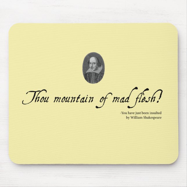 Ungewöhnliches Geschenk Shakespeare Mousepad #2. (Vorne)