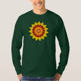 Ungewöhnliches Langarm-T-Shirt mit Blumenmotiv T-Shirt