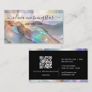 Ungewohnte Signatur-Opal-2-QR-Code Visitenkarte