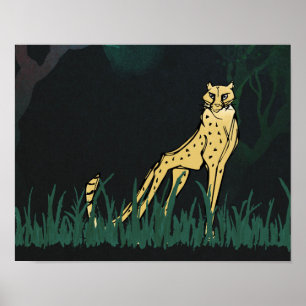 Ungezähmte Cheetah 14"x 11" Kunstdrucken Poster