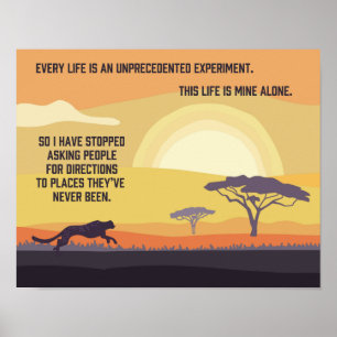 Ungezähmte Cheetah Directions 14"x 11" Art Print Poster