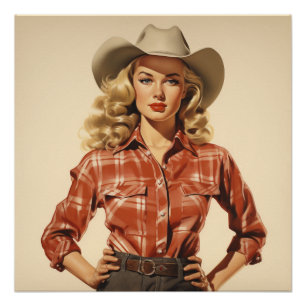 Ungezähmte Cowgirl-Träume: Wildwest-Geflüster Poster