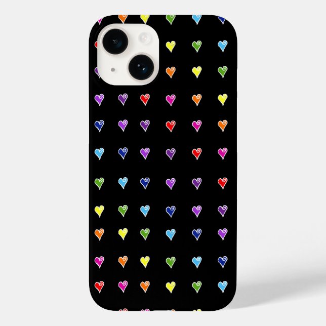 Ungezähmte Rainbow Hearts Case-Mate iPhone Hülle (Rückseite)