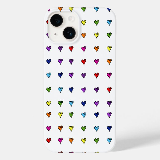 Ungezähmte Rainbow Hearts Case-Mate iPhone Hülle (Rückseite)