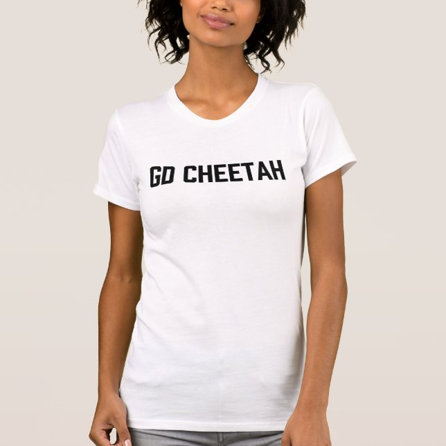 Ungezähmter GD Cheetah White T - Shirt (Vorderseite)