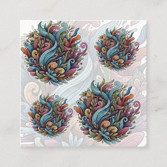 Ungezähmtes Blut: Bio Energie Quadratische Visitenkarte (Vorderseite)