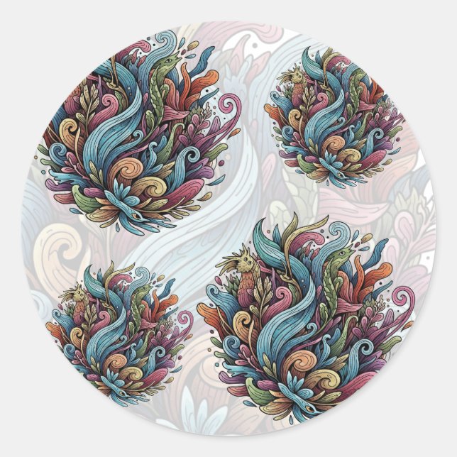 Ungezähmtes Blut: Bio Energie Runder Aufkleber (Vorderseite)