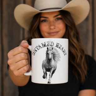 Ungezähmtes Herz Pferdeliebhaber Kaffeetasse