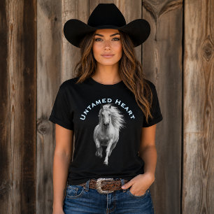 Ungezähmtes Herz Pferdeliebhaber T-Shirt