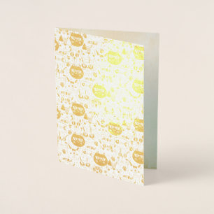 Ungeziefte Katzen-Karte Folienkarte