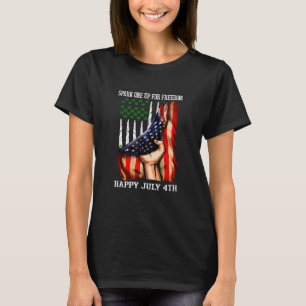Ungezogene amerikanische Fahne-Park One Up for Fre T-Shirt
