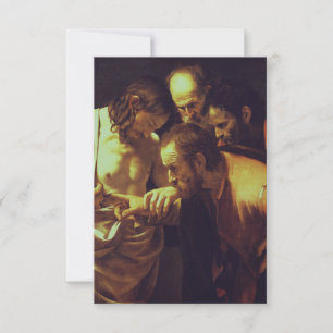 Ungläubigkeit des Thomas Heilige Karte Caravaggio
