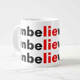 Unglaublich Lie Coffee Cup Red Black Jumbo-Tasse