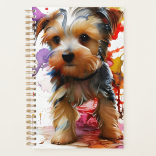 Unglaublich niedlicher Yorkie-Welpenplaner Planer
