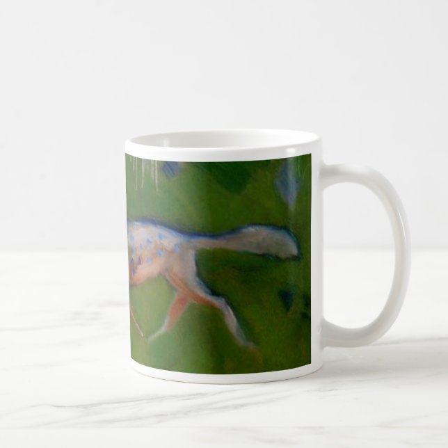 Unglaublich seltener blauer gepunkteter Fox Kaffeetasse (Rechts)