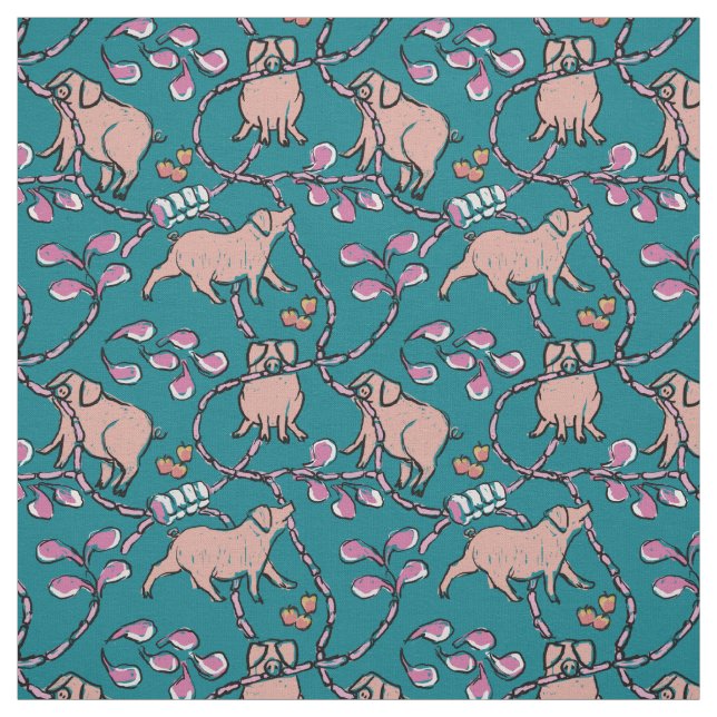 Unglaublich witzig 2 Schweinejahr Geburtstag wähle Stoff (Muster)