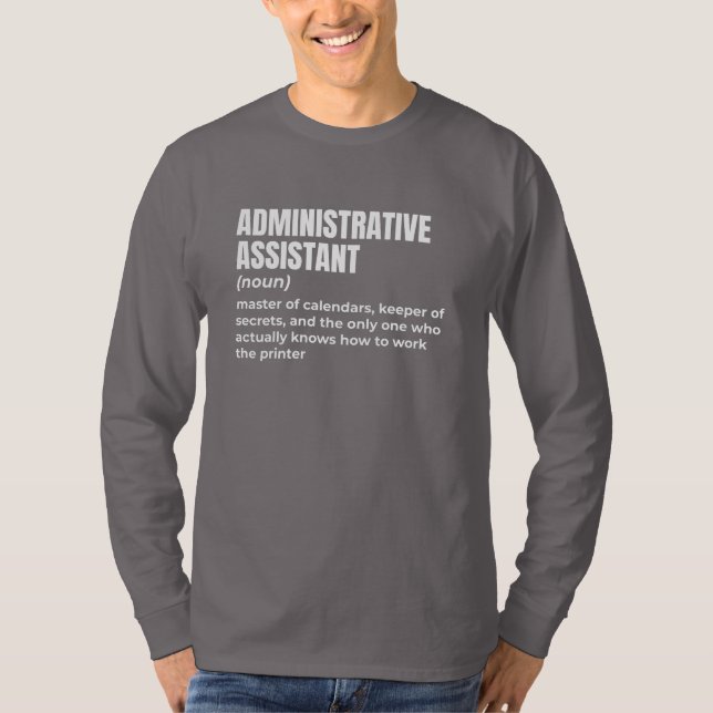 Unglaublich witzig Admin Assistant T-Shirt (Vorderseite)