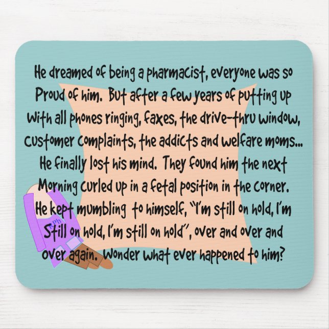 Unglaublich witzig Apotheker "plappernder " Mousepad (Vorne)