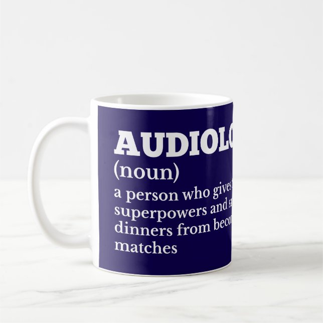 Unglaublich witzig Audiologin Definition Tasse (Links)