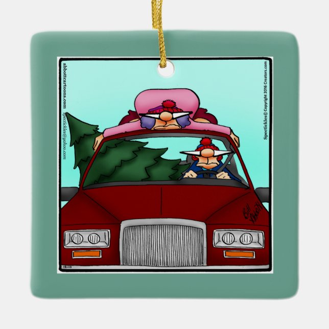 Unglaublich witzig Baum Schlucken Keramikornament (Vorderseite)