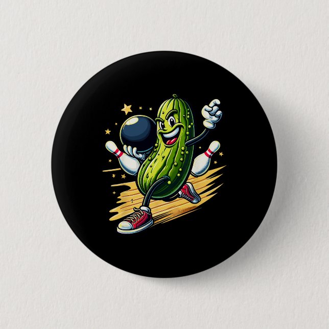 Unglaublich witzig Bowling Pickle Button (Vorderseite)