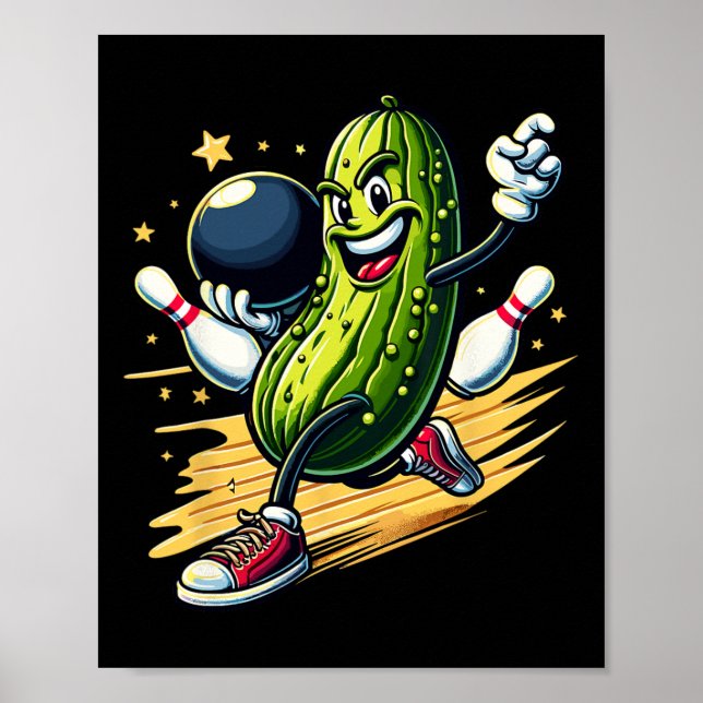 Unglaublich witzig Bowling Pickle Poster (Vorne)