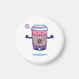 Unglaublich witzig Cartoon Kaffeetyp Magnet