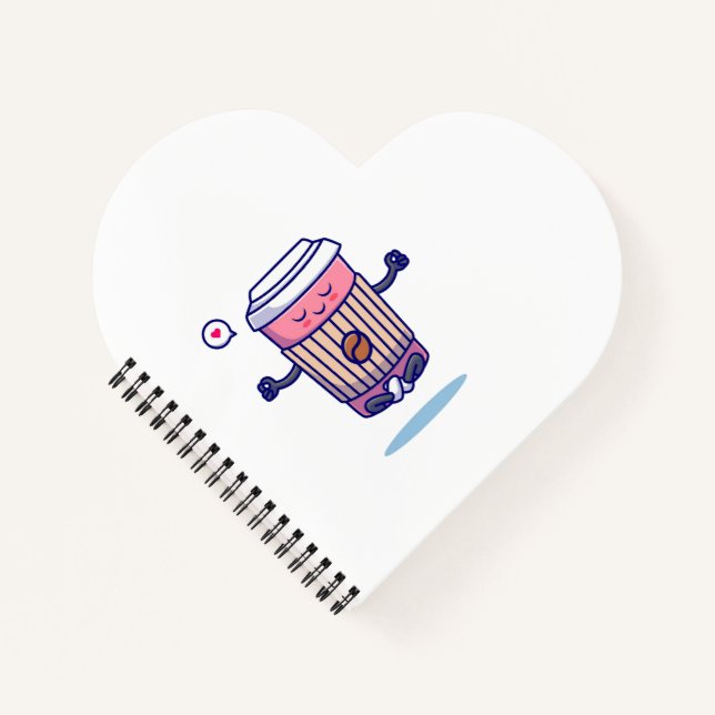 Unglaublich witzig Cartoon Kaffeetyp Notizbuch (Vorderseite)