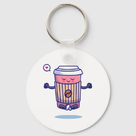 Unglaublich witzig Cartoon Kaffeetyp Schlüsselanhänger