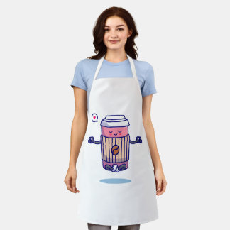 Unglaublich witzig Cartoon Kaffeetyp Schürze