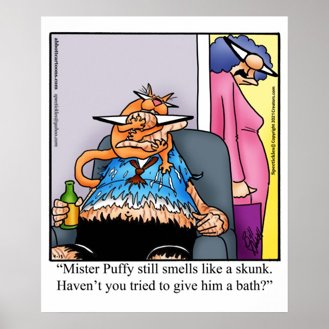 Unglaublich witzig Cat Spaß Poster-Geschenk Poster (Vorne)