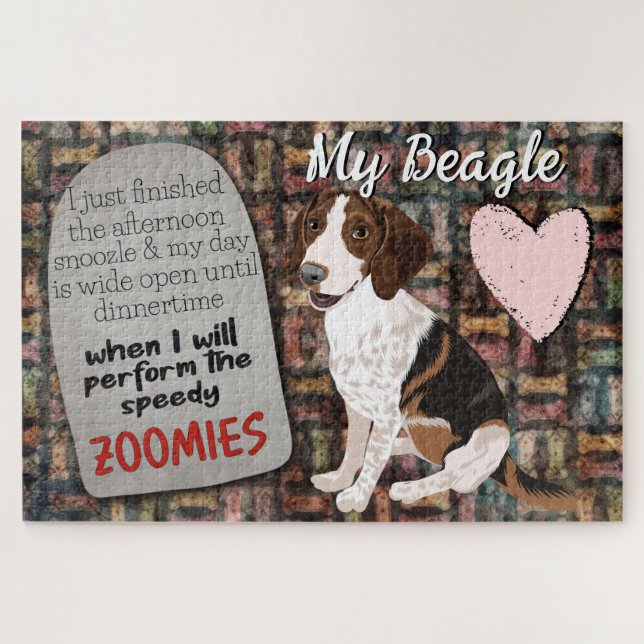 Unglaublich witzig Denken aus Ihrem Beagle Puzzle (Horizontal)