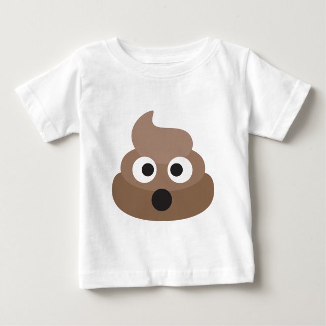 Unglaublich witzig entsetztes Emoji kacken Baby T-shirt (Vorderseite)