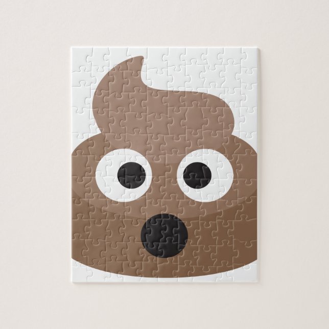 Unglaublich witzig entsetztes Emoji kacken Puzzle (Vertikal)