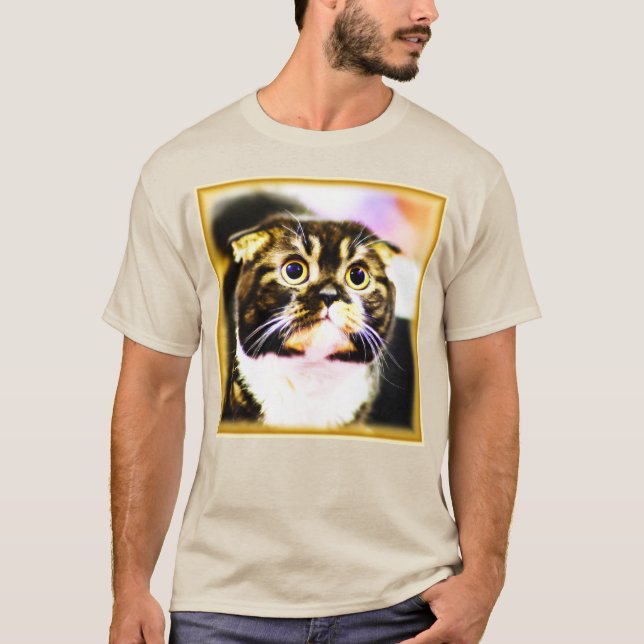 Unglaublich witzig Foto einer lustigen Katze. Jetz T-Shirt (Vorderseite)