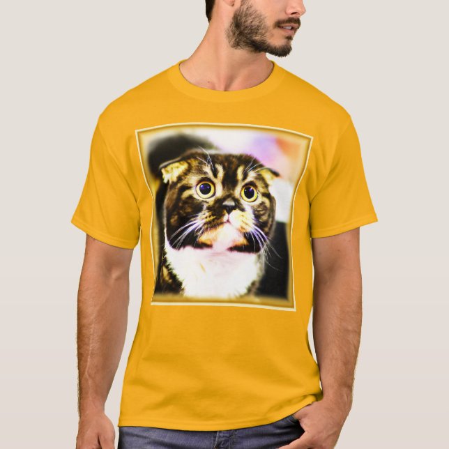 Unglaublich witzig Foto einer lustigen Katze. Jetz T-Shirt (Vorderseite)