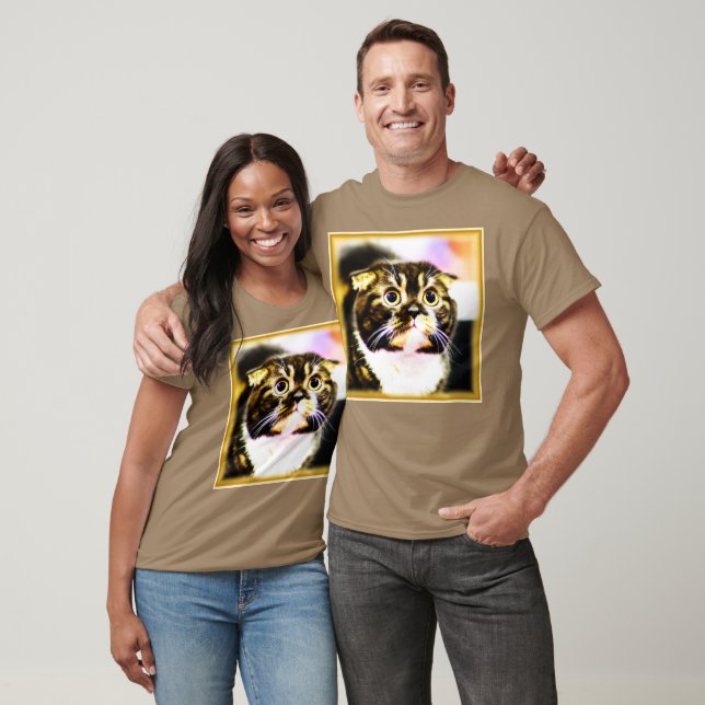Unglaublich witzig Foto einer lustigen Katze. Jetz T-Shirt (Unisex)