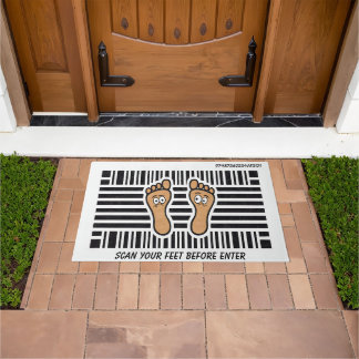 Unglaublich witzig Funny Feet Barcode Fußmatte