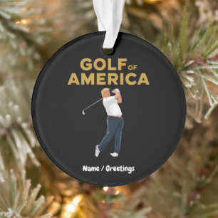 Unglaublich witzig Funny Golf in Amerika Meme Trum Ornament