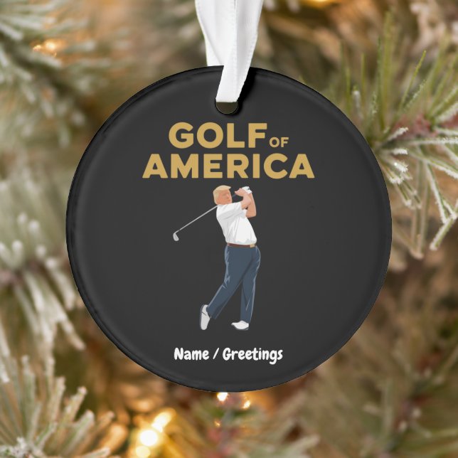 Unglaublich witzig Funny Golf in Amerika Meme Trum Ornament (Baum)