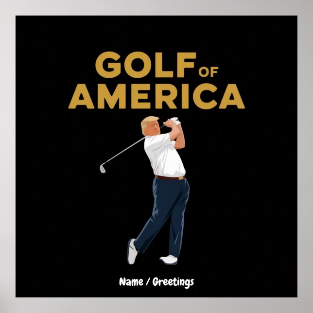 Unglaublich witzig Funny Golf in Amerika Meme Trum Poster (Vorne)