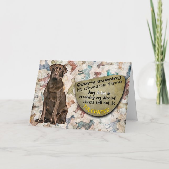 Unglaublich witzig Gedanke an Ihren Labrador-Gebur Karte (Vorderseite)