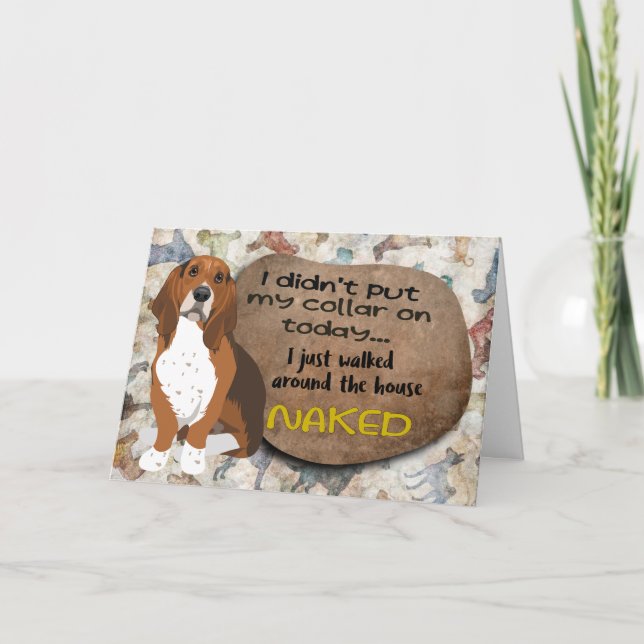 Unglaublich witzig Gedanke von Ihrem Basset Hound  Karte (Vorderseite)