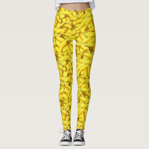 Unglaublich witzig gelbe Bananen ganz über Muster Leggings
